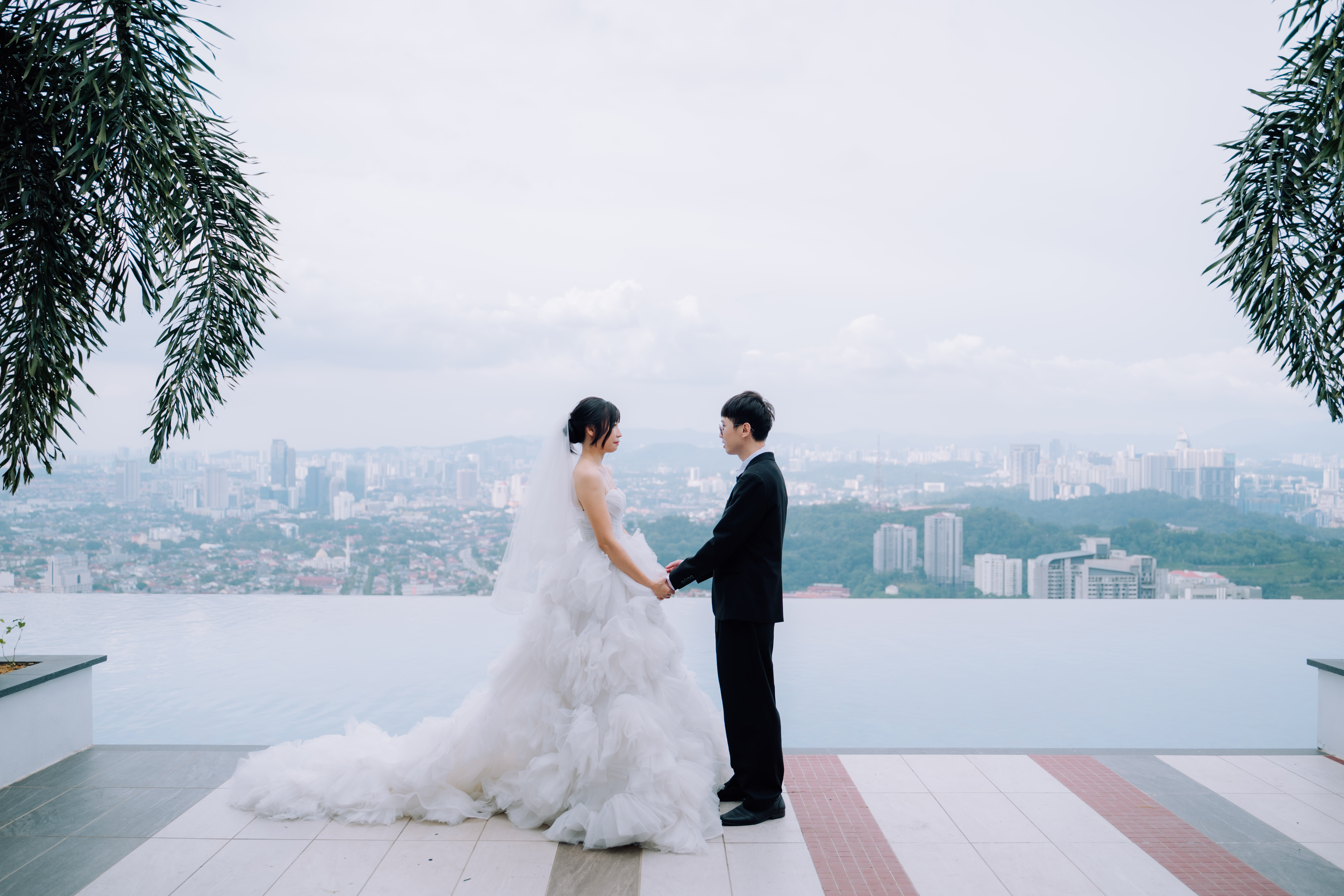 ROM ceremony setup with KL skyline backdrop